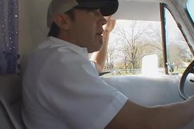 Sweet babe licks a cock treat