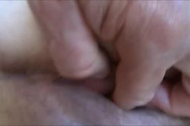 Chubby hairy granny Nicole close-up cunt