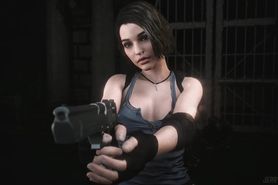 Jill Valentine Subdues Zombie Cop