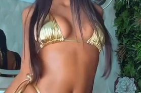 Oiled Latina Teen Dancing