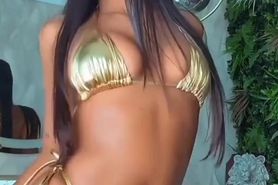 Oiled Latina Teen Dancing