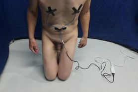 Stimulating the nipples with electrodes