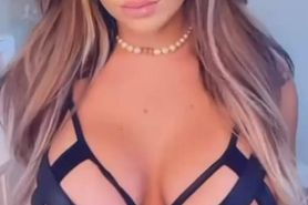 Juli Annee Black bikini striptease
