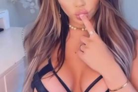 Juli Annee Black bikini striptease