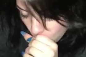 Watch Cute white girl deepthroats long cock