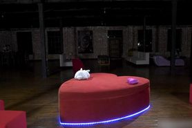 Interracial lesbian 3some with 1 very short girl