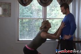 Blonde Amateur Yoga Session