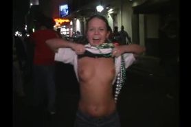 Sara Hoffman shows tits and ass at mardi gras