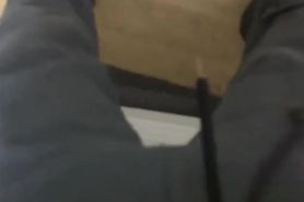 Partial strip and play with my cock