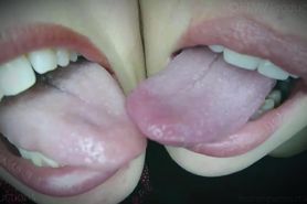 Close-up Tongue Kissing Lesbo Whores
