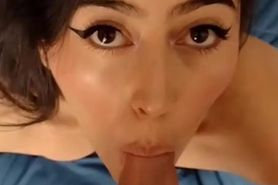 a hot teen giving a blowjob and cum in mouth 720