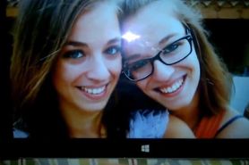 Cumtribute for two hot teen