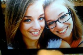 Cumtribute for two hot teen