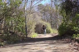 Pissing along the path