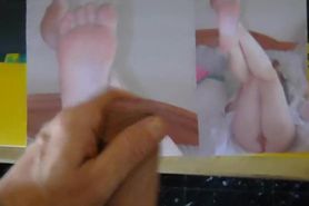 Stranger Cum Tribute Video to My Wifes Feet