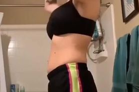 Girlfriend bathroom voyeur