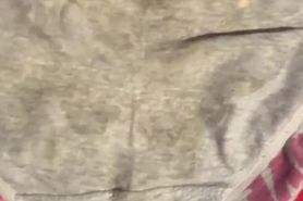 Cottonknickers79 GF Grey panties Cum Tribute