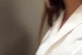 Toilet orgasm over my trousers