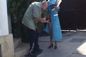 Hairy mature fucked outdoors