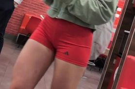 candid ass amazing girl in tight shorts