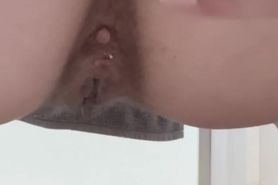 Amateur wife trying a butt plug for the first time into