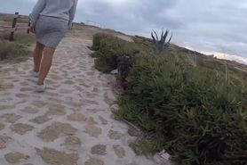 Heading for the lookout to pee