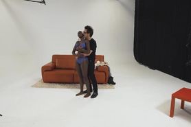 a totally hairless ebony has sex