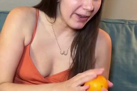 I fit this orange inside me