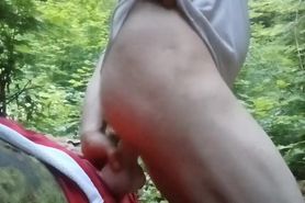 a man sit on dildo outside 2377