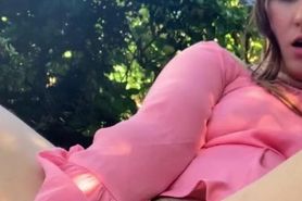 I decided to take my horsedildo outside