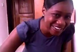 Ghanaian Bridget Strips and Shows Hairy Pussy on Webcam