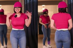 Cosplay glasses denim butt