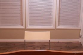 Canadian bitch rides a dildo