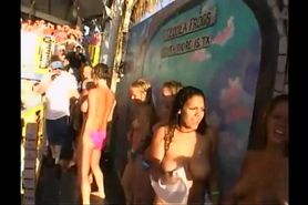 Brenna Finnerty showing off her big tits at spring brea