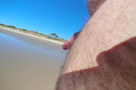 Public erection CFNM flasher beach