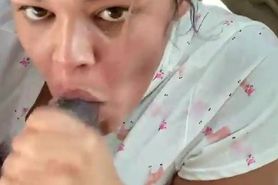 Cheating wife sucks dick in the car