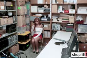 Tattooed redhead teen banged by a perverted LP officer