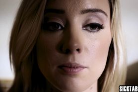 Two bad guys banged a hot losts petite blonde teen