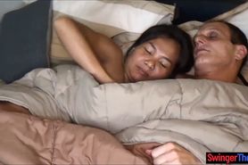 Asian wife fucks husband and her fling in one afternoon