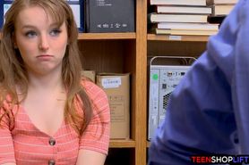 Lost prevention officer gets big ass teen to cooperate