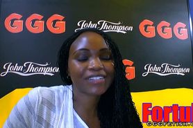 Extreme bukkakes and facials on ebony mimi