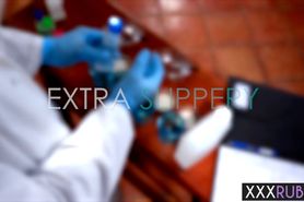 Blonde MILF tested new massage oil before hardcore sex