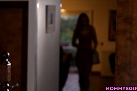 Angry MILF stepmom taught a stepdaughter right things