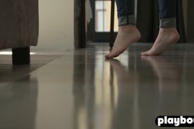 Beautiful petite babes in tighty lingerie enjoyed posin