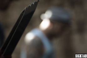 Naughty sexy stepdaughter stole stepdads big hard cock