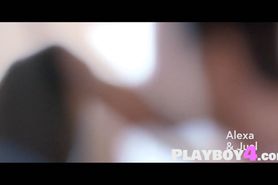 Horny petite MILF rides a big hard boyfriends cock