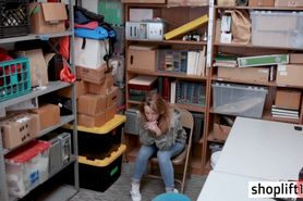 Corrupt policeman fucks a hot blonde in his office