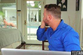 Poolside massage and fuck with pornstar Jada Stevens