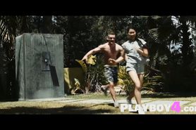 Asian teen with nice ass banged hard by a boyfriend