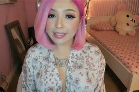 Cute Kawaii Girl with Pink Hair Big Tits and Big Ass